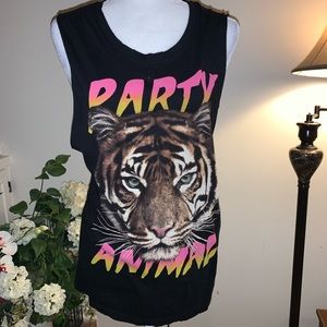 ❌SOLD❌Party Animal Tiger Tank **size medium**